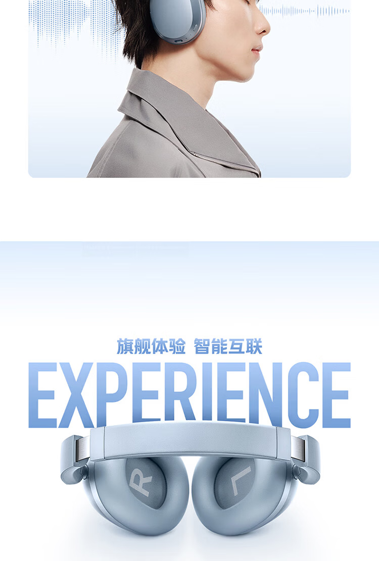 MI REDMI Over-Ear Bluetooth Headphones with Active Noise Cancellation, Comfortable Fit, Long Battery Life, Compatible with Mi Ecosystem And Apple/Huawei Phones, Jazz Blue 16