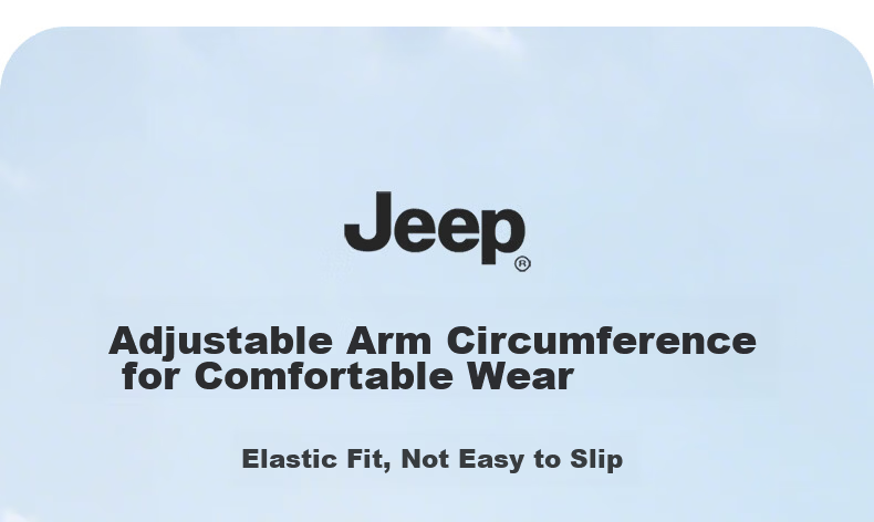 JEEP Men's Summer Thin Breathable Sun Protection Arm Sleeves Outdoor Cycling Driving Sunblock Sleeve Rock Gray 6