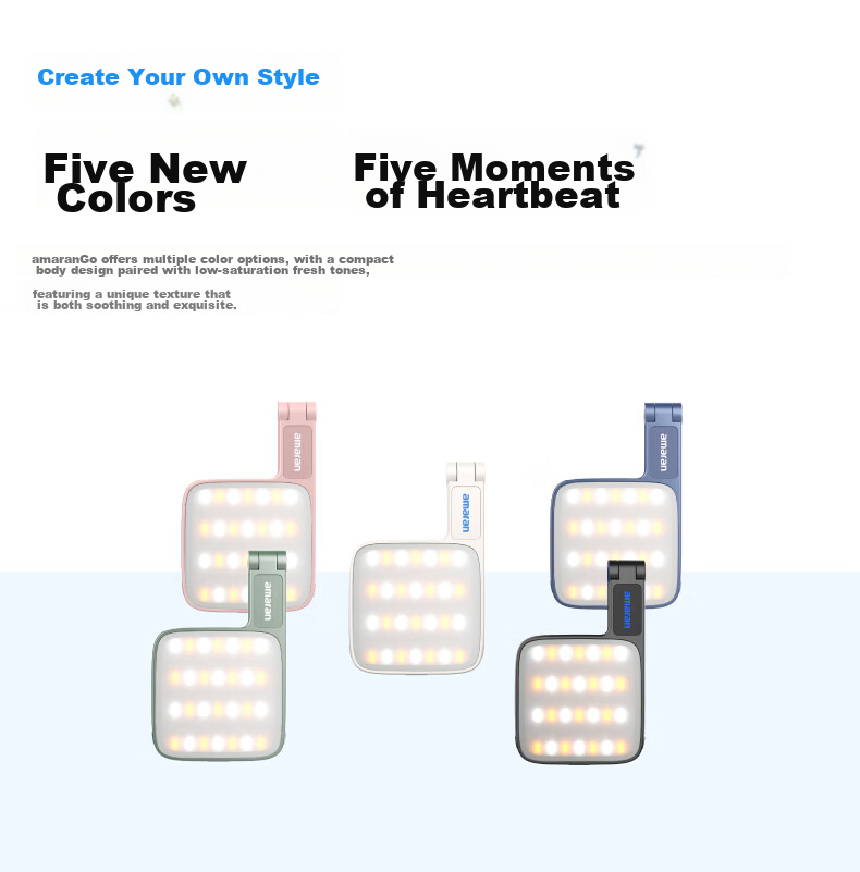 Aputure Amaran Go White | amaran Go Live Streaming Photography Beauty Selfie Magnetic Mobile Phone Fill Light Pocket Light 19