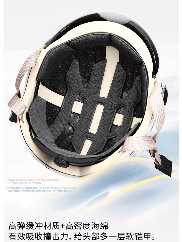 Lyevre Electric Bike Helmet Unisex Summer Safety Cap Electric Scooter Motorcycle Four-Season Universal Sunproof Rainproof Lightweight Half Helmet 3C Certified Apricot 4
