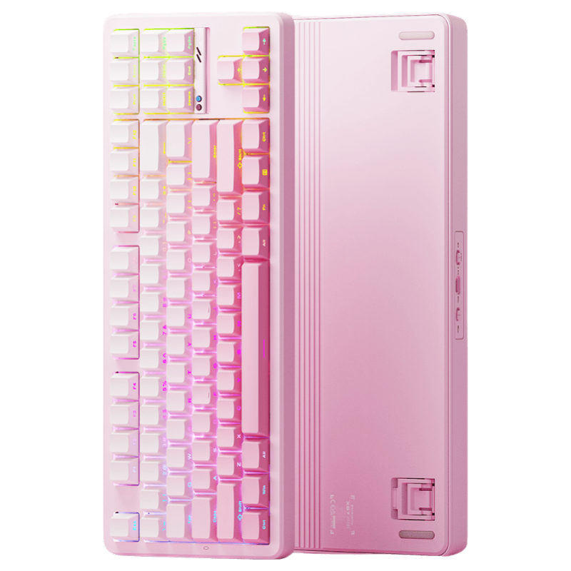 EWEADN X87v2/Ultra Wireless Custom Mechanical Keyboard Wired Bluetooth Tri-Mode Gaming Gasket Structure 87-Key Hot-Swappable for Gaming, Office, And Laptop Peripherals