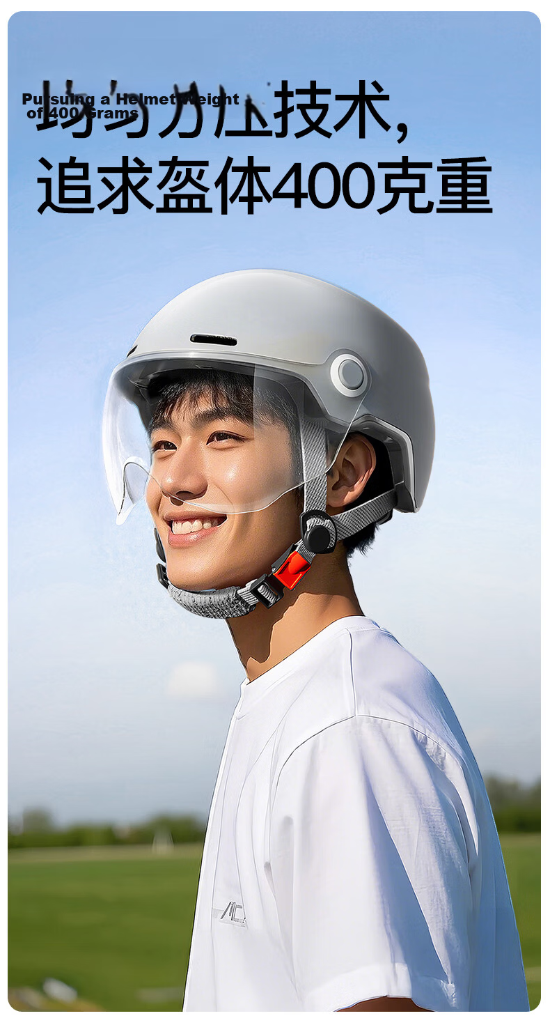 NEVA Helmet Electric Vehicle 3C Certified New National Standard Class A Motorcycle Electric Bike Half Helmet Unisex Summer Lightweight Safety Cap Ultra-Light Integrated Molded 5