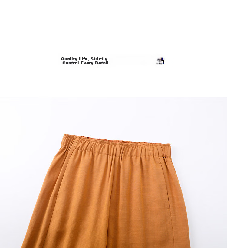 Demana [with Linen Lyocell] Spring Forest Style High-Waist Drawstring Lace Trim Spliced Women's Nine-Point Casual Pants 13