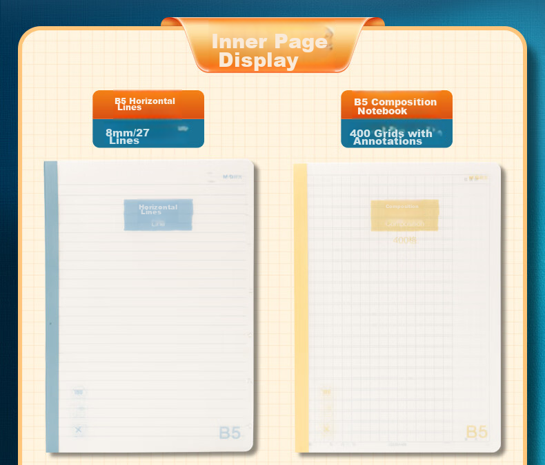 M&G Stationery [Pu Yixing Same Style] B5 English Notebook Junior High Homework Copybook English Mistake Notebook Meeboki 40 Sheets 8 Books WB5100B 6