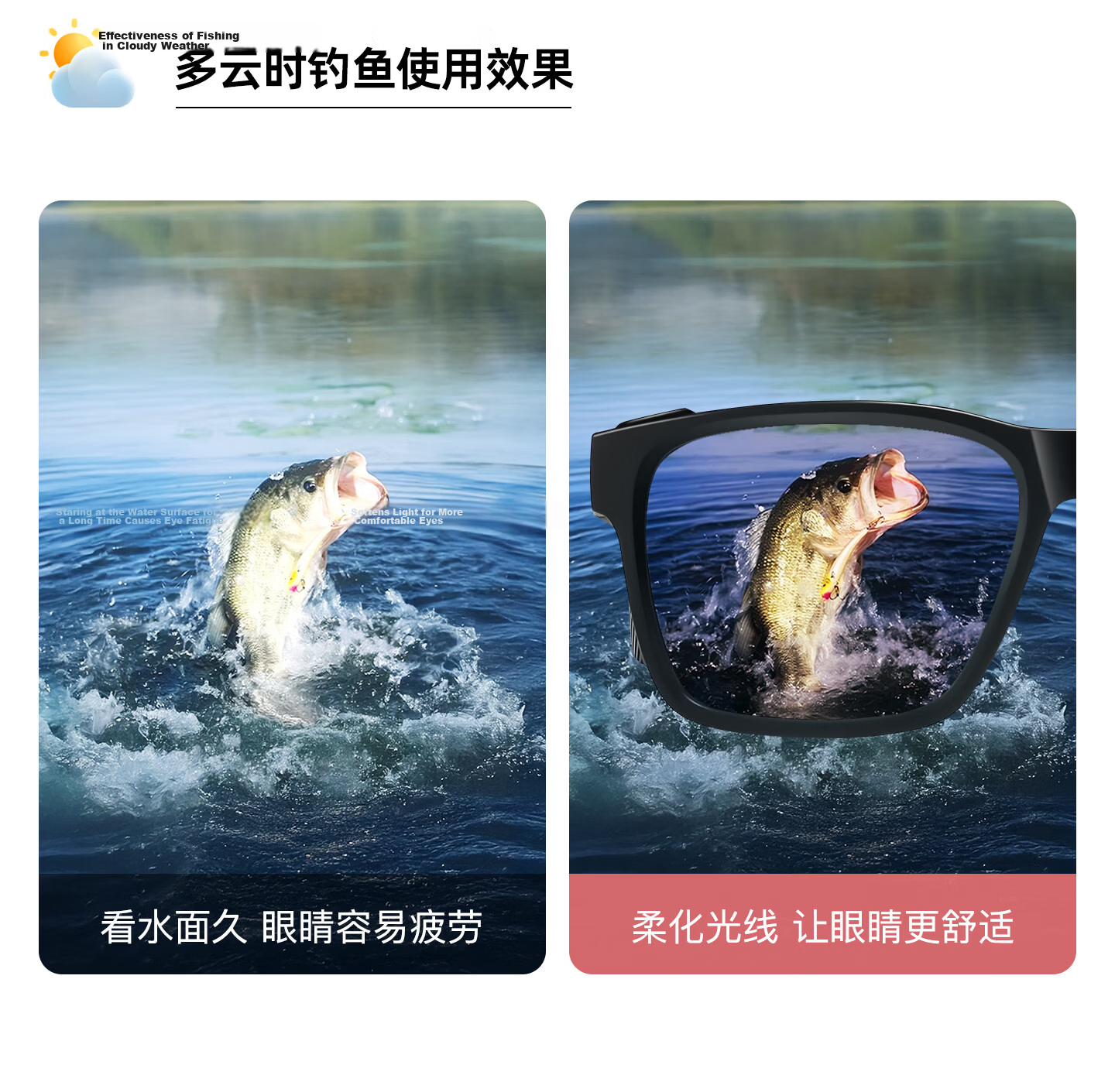 CAPONI German Imported Polarized Fishing Sunglasses HD Float Viewing Men's Cycling Sports UV Protection Sunglasses 11