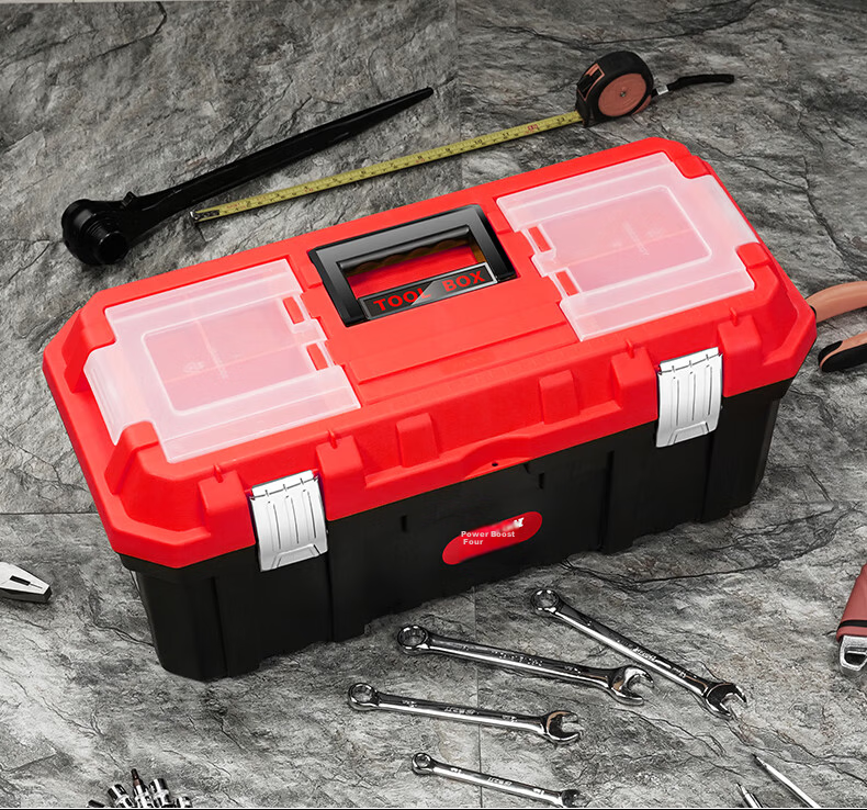 Delixi Flagship Toolbox Storage Box Household Portable Large Hardware Car Industrial Multi-Function Tool Case 6