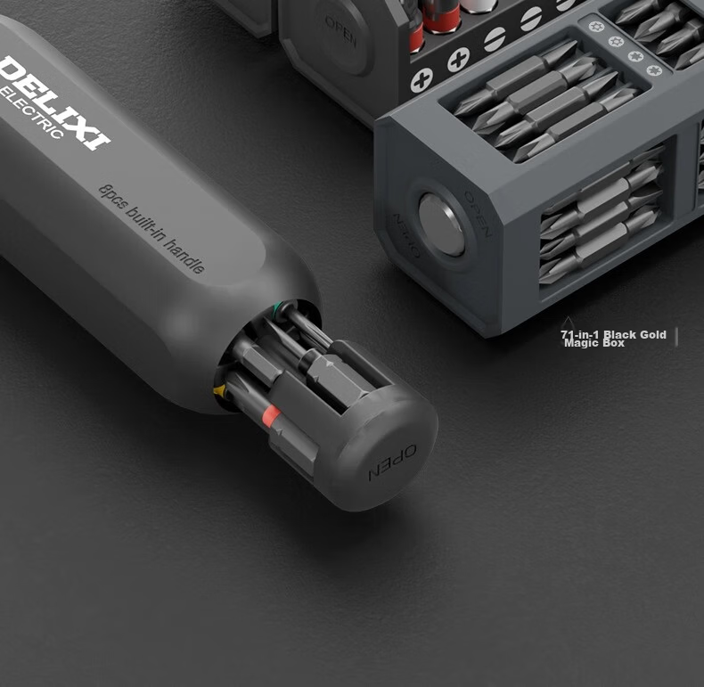 DELIXI Ratchet Screwdriver Set Multi-Function Phillips and Slotted Household Universal Small Screwdriver 5