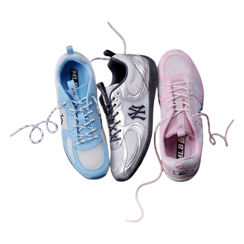 MLB Unisex Colorblock Mesh Ballet Style Thin Sole Training Sneakers Elf Shoes 3ACVOL16N-50SIS-225