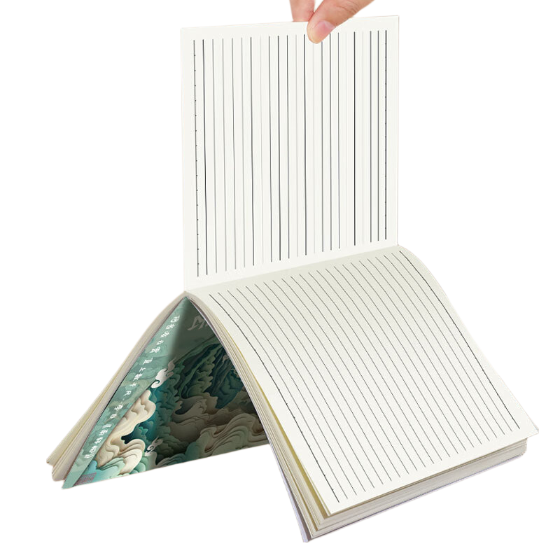 Faramon [Back to School Essential] 4-Pack A5 Thick Chinese-Style High-Quality Notebooks Simple Design for Middle School, High School, College Students, Postgraduate Exam Soft Copybook Thread Notebook Journal Thick Stitched Notebook