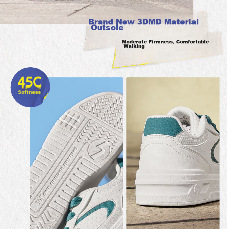 361° Soda Women's Summer Breathable Low-top White Sneakers Lightweight Versatile Casual Shoes 682616618-2 16