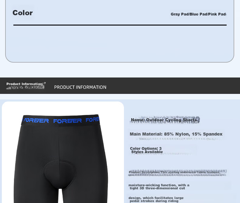 Forever Quick-Dry Cycling Jersey and Pants Unisex Mountain Road Bike Sportswear Breathable Shock-Absorbing Cycling Gear Gray S 13