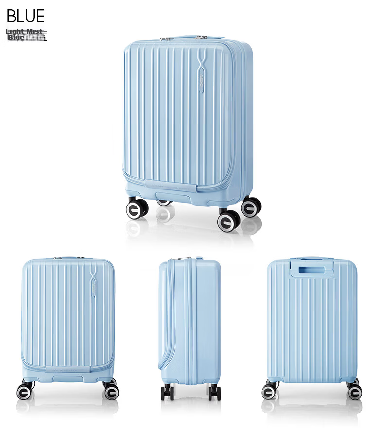 Mei Travel Luggage 20-Inch Front-Opening PC Material Trolley Case Student Password Lock Fries Suitcase 79B Meteor Gray 19