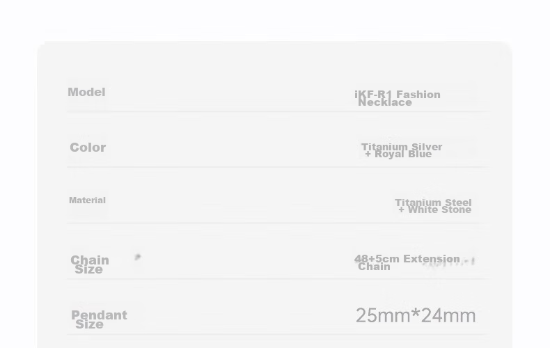IKF R1 Limited Edition Original Zircon Necklace Personalized Trendy Minimalist Pendant High-End Clavicle Chain Accessory 16