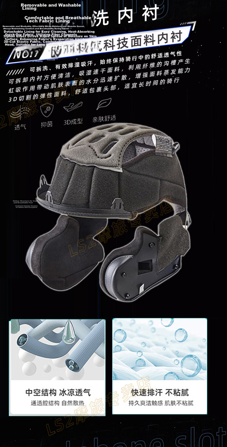 LS2 Motorcycle Helmet Full Face FF300 Matte Black Large Spoiler Summer All Season L 10