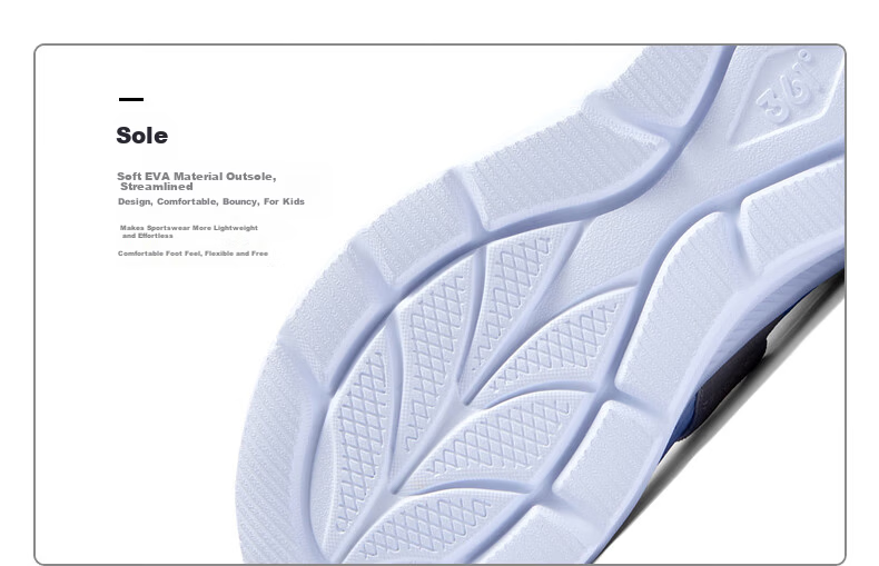 361° Children's Slip-On Sneakers, Size 26, Summer Boys And Girls (Ages 3-12), Lightweight Elastic Laceless Running Shoes 42