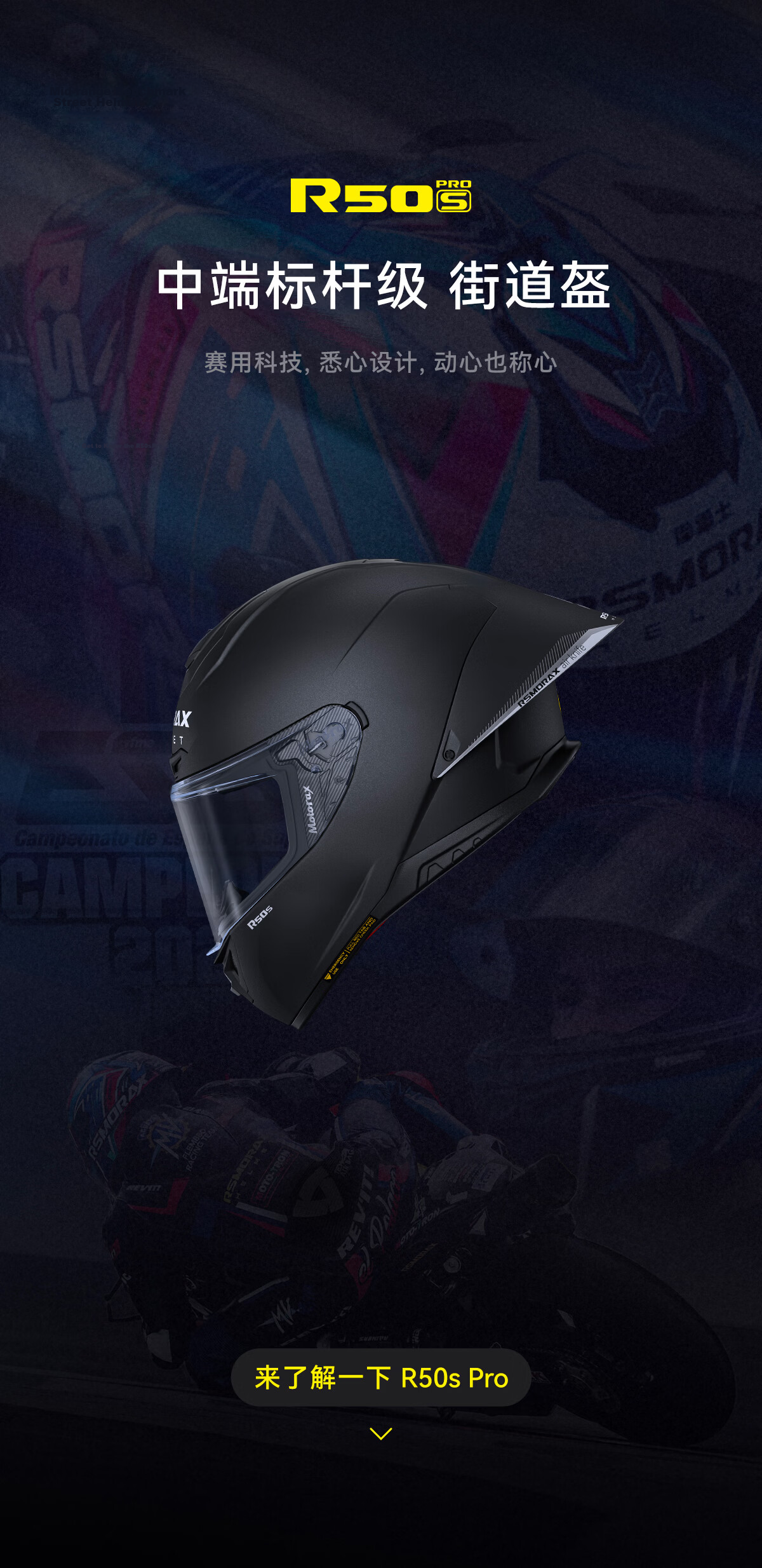 MOTORAX R50S PRO Motorcycle Helmet Unisex Floral Design Large Rear Wing Full Face Helmet Champion Edition Limited L 2