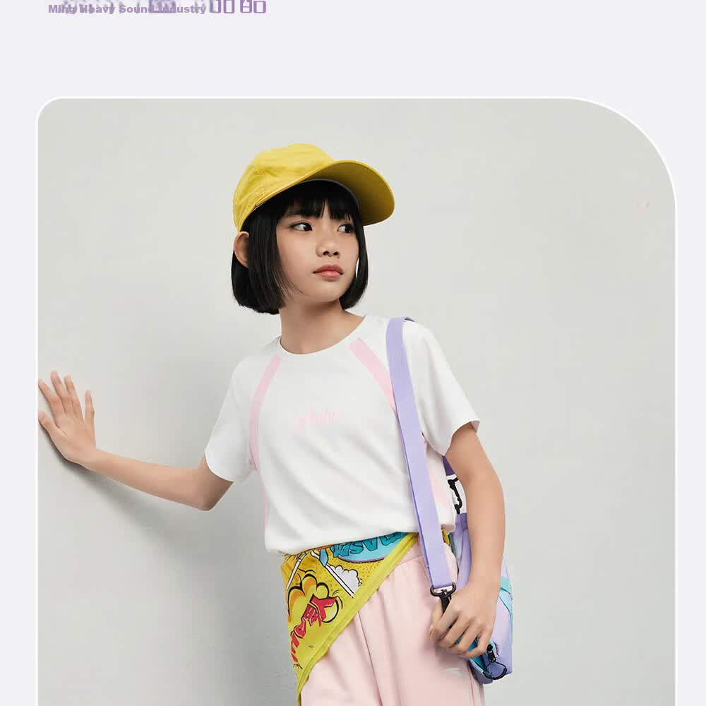 Anta Kids Girls Sports Set 2026 Summer Skin-friendly Breathable Quick-dry Short Sleeve and Long Pants A62627703 18