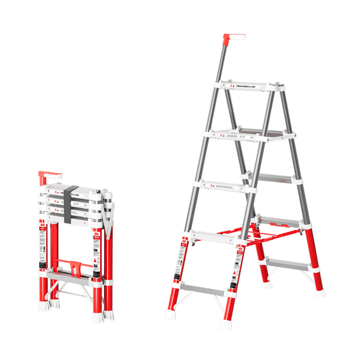JD Jingzao Qingyun Folding Telescopic Household Step Ladder Five-Step Indoor Aluminum Alloy Multi-Functional Ladder