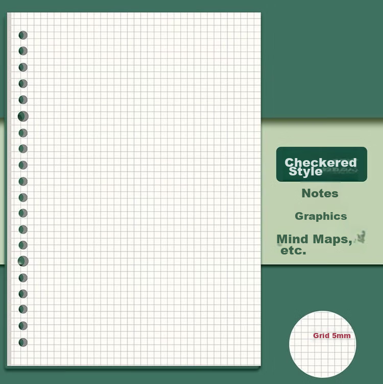 Wengu B5 Notebook Handwritten Loose-Leaf Book 40 Sheets Journal Diary for Middle School, High School, University Students, Detachable Office Business Meeting Supplies SK030-1 (B5) Lined Version 6
