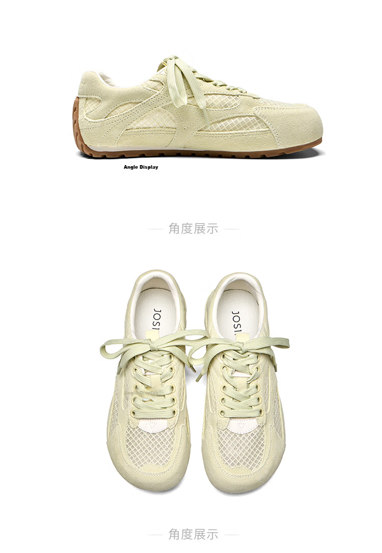 Zhuoshini Women's Mesh Breathable German Shepherd Training Shoes 2026 Summer New Soft Sole Casual Sports Shoes Beige Size 38 21