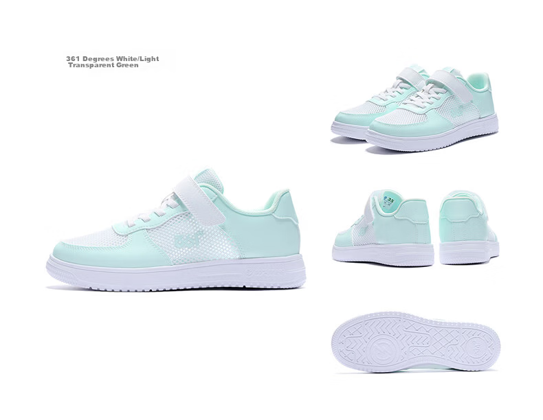 361° Kids Sports Shoes 2026 Summer Boys and Girls Breathable Mesh Sneakers White Size 38 21