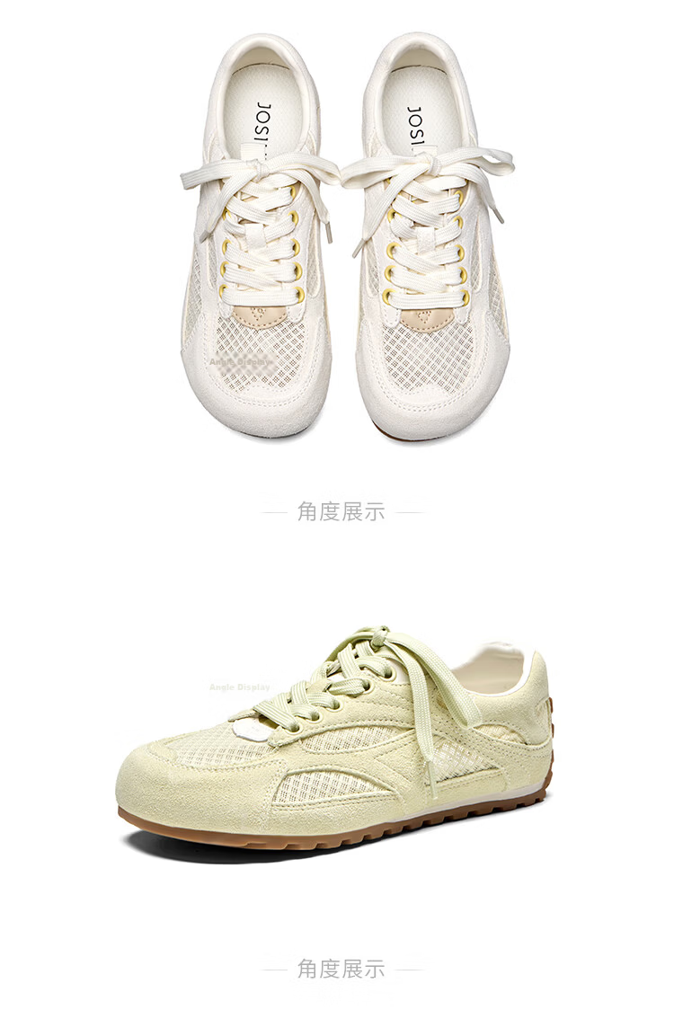 Zhuoshini Women's Mesh Breathable German Shepherd Training Shoes 2026 Summer New Soft Sole Casual Sports Shoes Beige Size 38 20