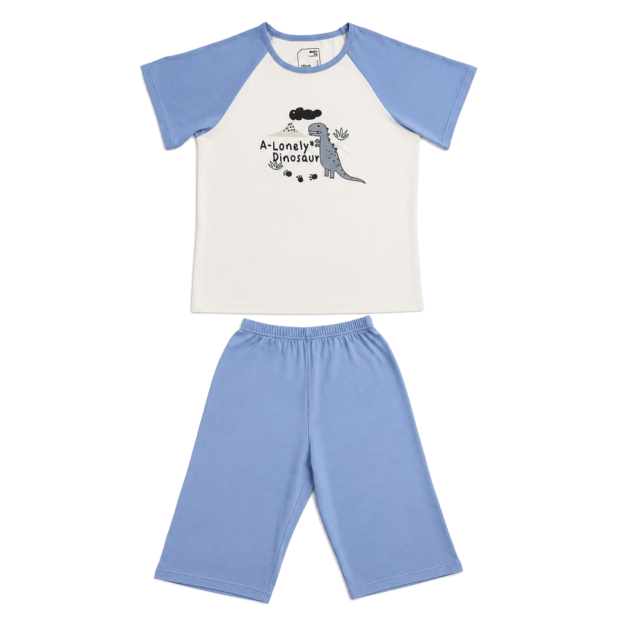 JD Jingzao 10A Antibacterial Children's Pajamas Bamboo Fiber Boys' Breathable Short Sleeve Sleepwear Glacier Blue 120