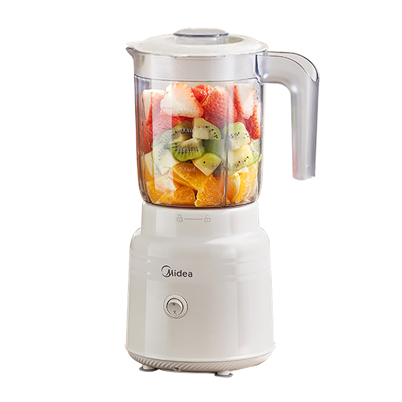 Midea Multi-Functional Juicer Blender with Easy-Clean Design, Small Home Mixer for Rice Paste And Juice, Baby Food Processor with Three Cups MJ-WBL2507C