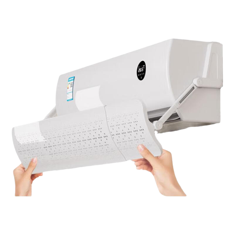 Hujia No-Drill Air Conditioner Wind Deflector, Wall-Mounted Anti-Direct Blowing ABS Negative Ion Purification Windshield