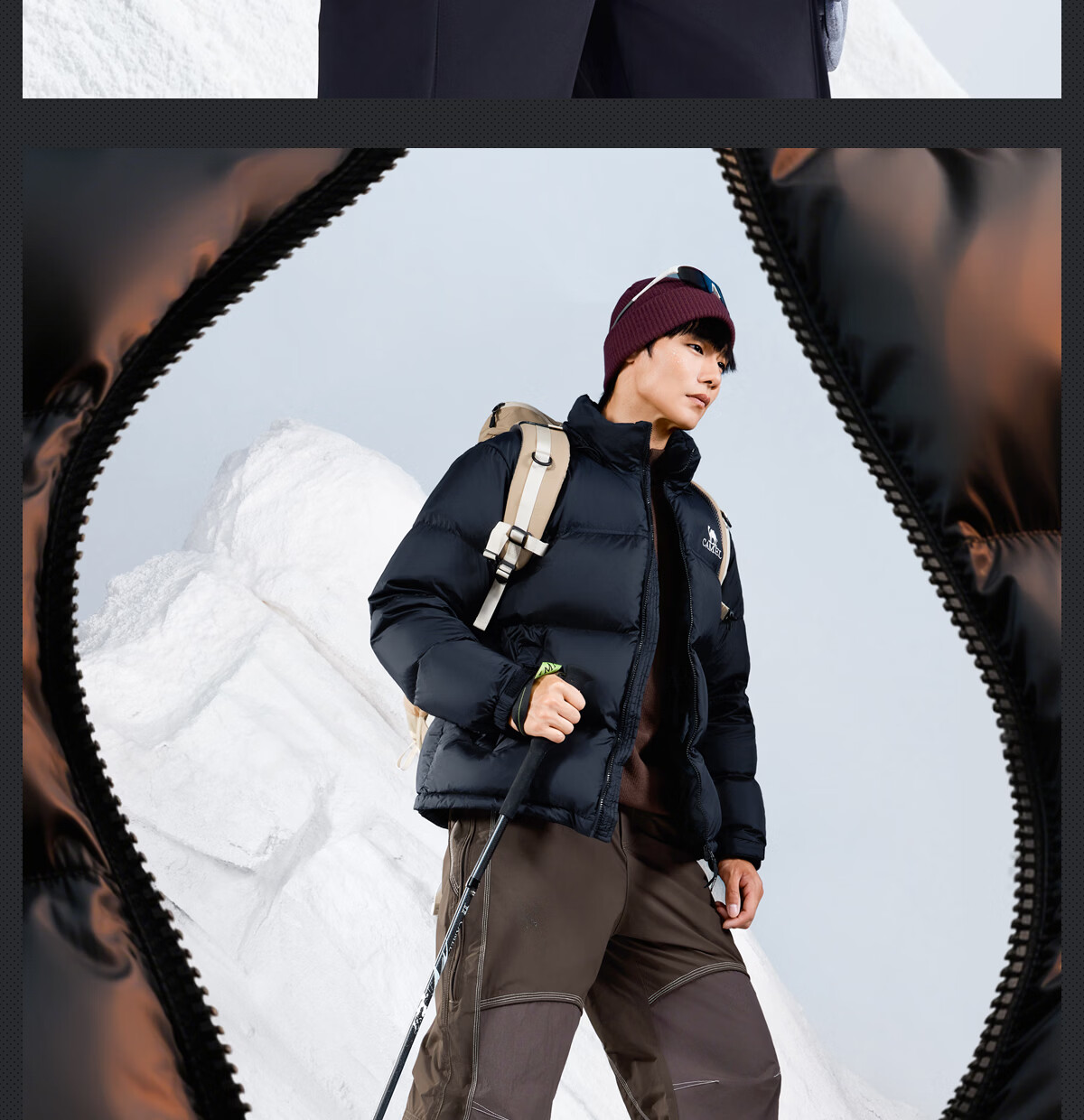 CAMEL Flame Mountain down Jacket 2.0 Wang Junkai Edition [Wang Zhe Kai Armor] Men's Thickened Warm Coat for Winter 7