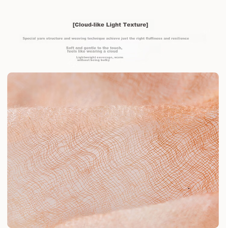 JIUMU 100% Cashmere Fine-Spun Cloud Mist Yarn Finger Ring, Fleece Outer Wrap, Large Shawl Scarf, Gift for Teachers And Mothers 4
