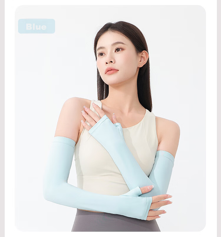 Romon Women's UV Protection Breathable Cycling Driving Cooling Ice Silk Sun Protection Arm Sleeves 13