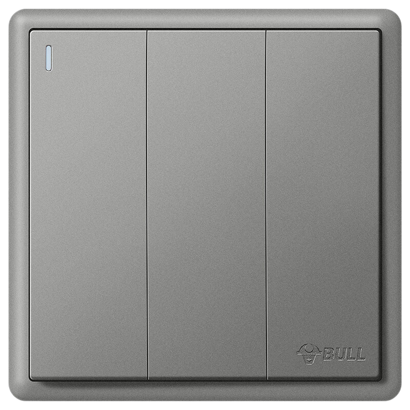 BULL Switch Socket G36 Series Three-Way Double Control Switch G36K312, Space Gray, Concealed Installatio
