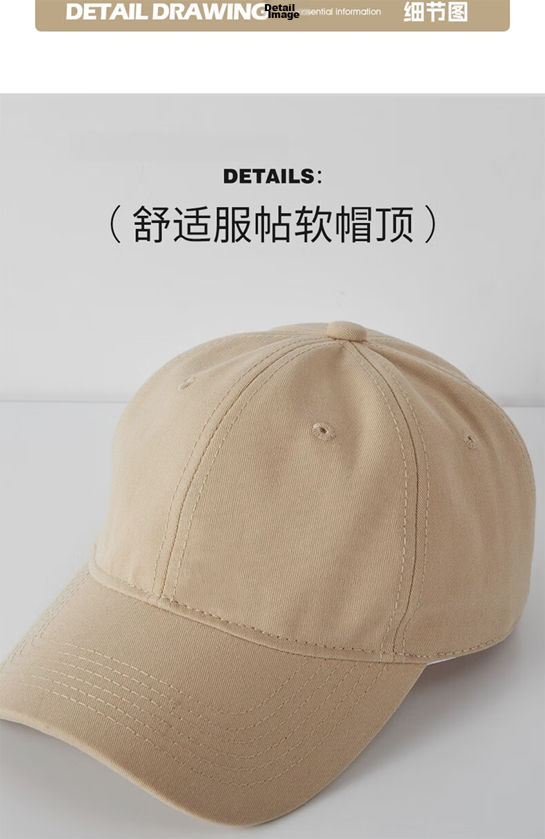 XUEXIMAN Solid Color Baseball Cap for Women, Deep Crown Sun Hat, Large Head Circumference, Face Slimming, Soft Top Duckbill Cap for Women 10