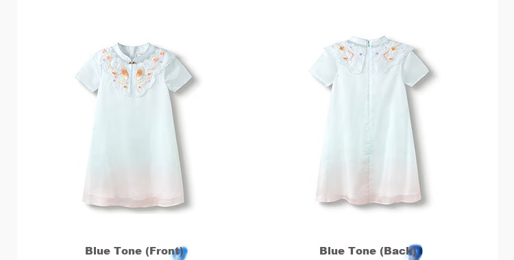 Balabala Girls Dress Children's Summer 2025 New Chinese Style Qipao Dress [Mall Same Style] 202225111035 11