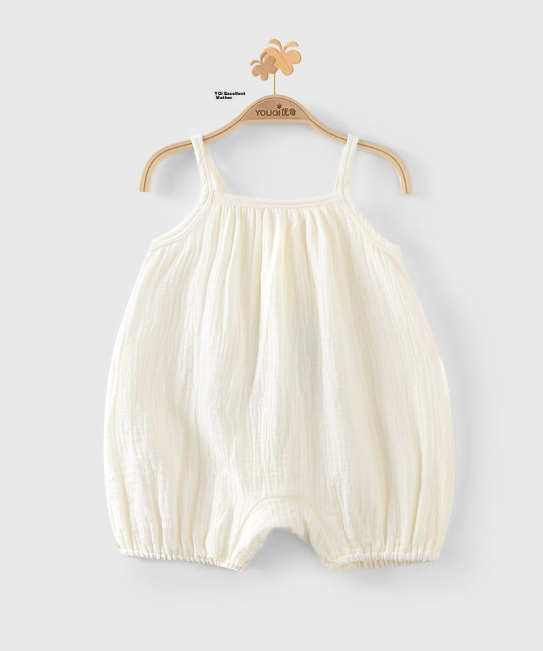 Youqi Baby Summer Thin Strap Romper Sleeper Cute Newborn Summer Outfit 14