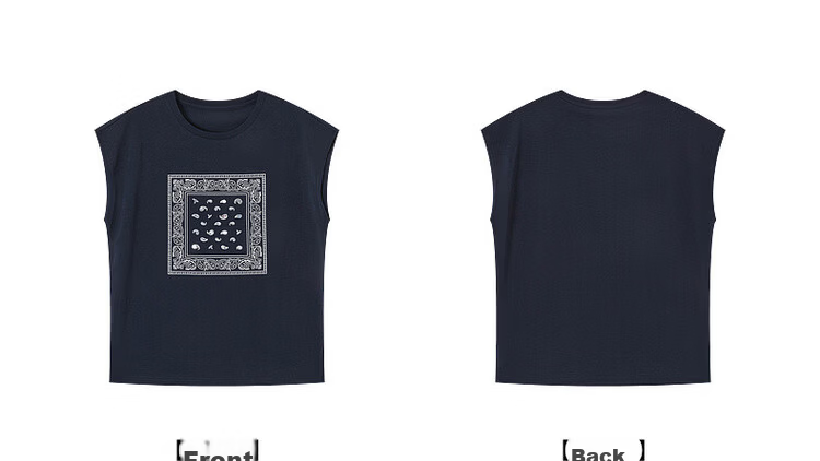 Demana [Cool Sorona] Summer Retro Print Crew Neck Short Sleeve Loose Casual Simple Versatile Women's T-Shirt 24