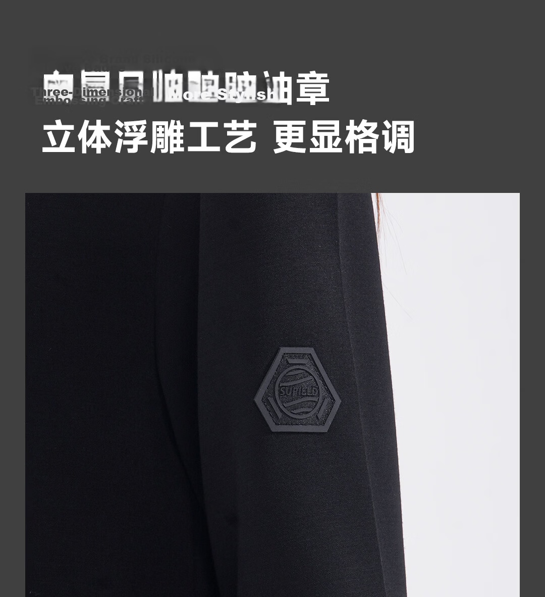 SUPIELD Cloud Cotton Moisture-Wicking Half-Zip Long Sleeve Sweatshirt Spring Unisex Sports Base T-Shirt Ink Black XL 18