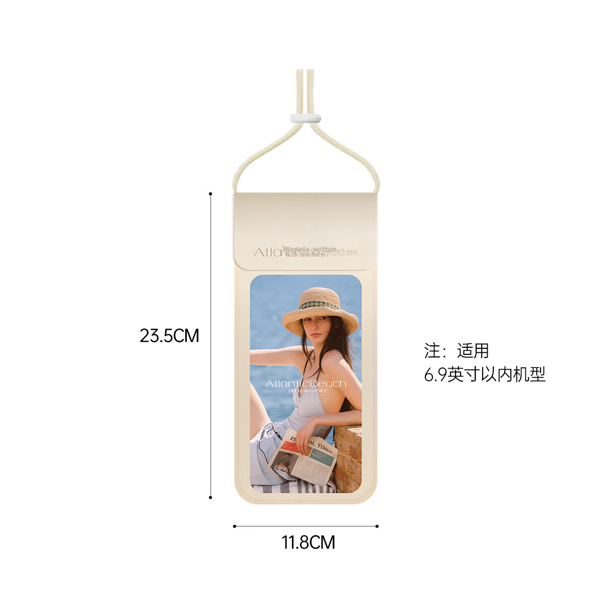 AtlanticBeach Universal Waterproof Phone Pouch for Swimming Touchscreen Island Waterproof Protective Sealed Underwater Photography Bag 3