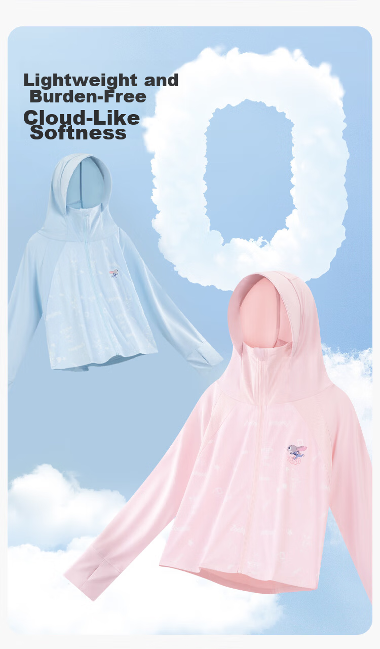 Disney Zootopia Ice Silk UPF50+ Sun Protection Jacket Summer Girls 2026 New Cool Sunproof Coat Purple 150 7