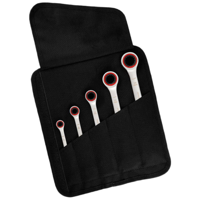 Bosch Ratchet Dual-Use Wrench Repair Set 5-Piece Precision Maintenance Household Disassembly Wrench for Tight Spaces