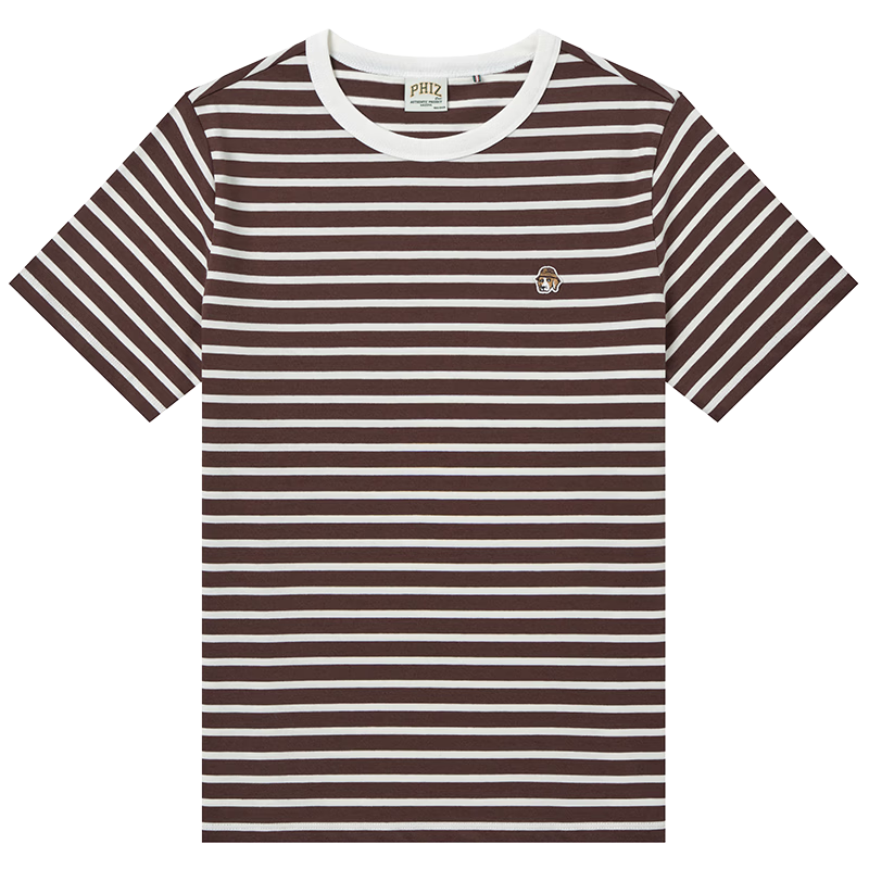HAZZYS Women's Summer Short Sleeve PHIZ Series Striped Loose Fit Crew Neck T-Shirt ASTSE0DBX57
