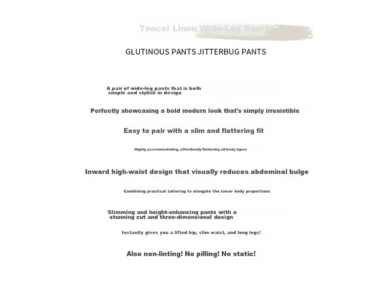 Langsha Tencel Linen Wide-Leg Pants for Women Summer 2026 New High-Waist Slimming Draped Loose Casual Curved Cut Pants 2