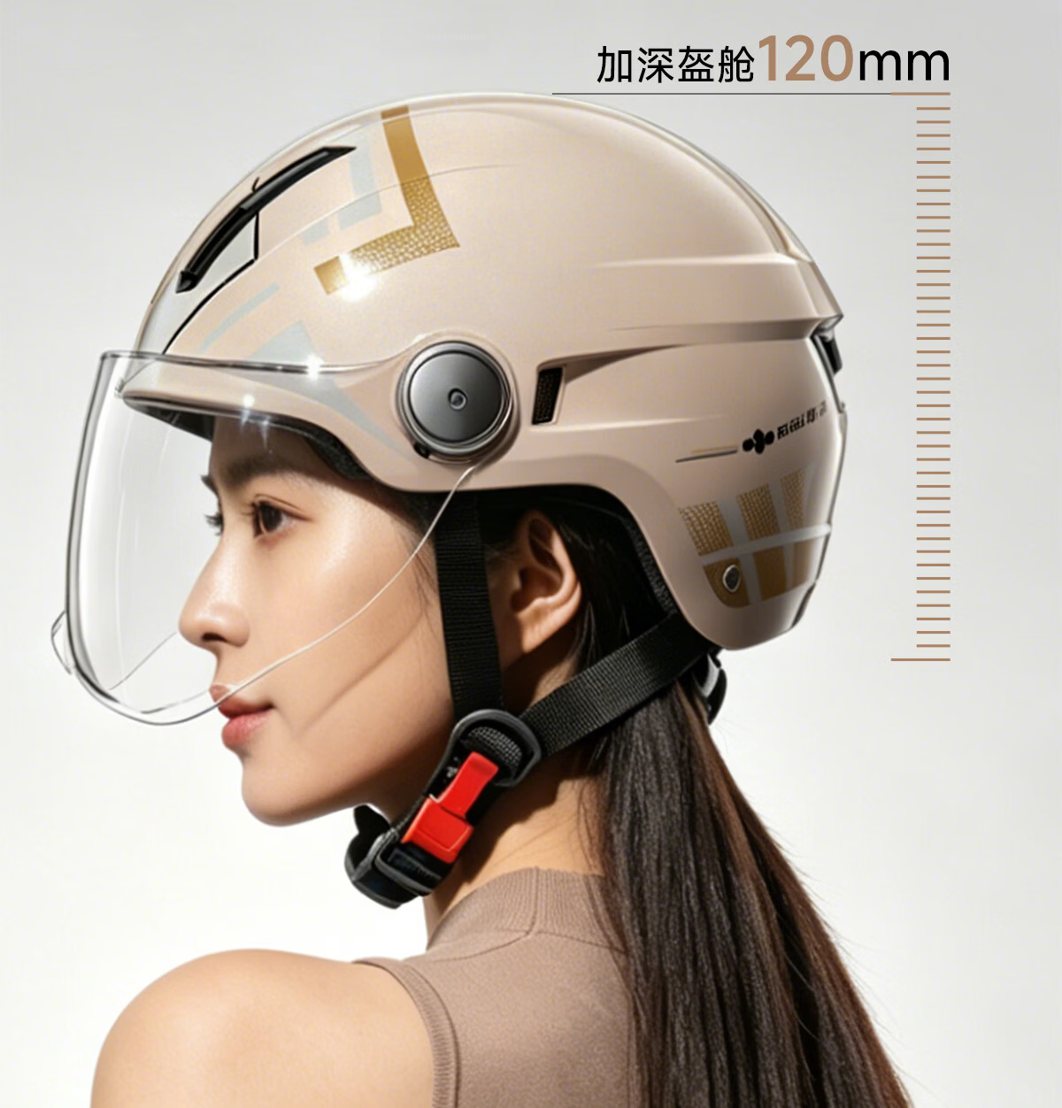 TWOBEE 3C Certified Helmet Electric Scooter Electric Bike Unisex Four-Season Safety Helmet Windproof Half Helmet Gray 9