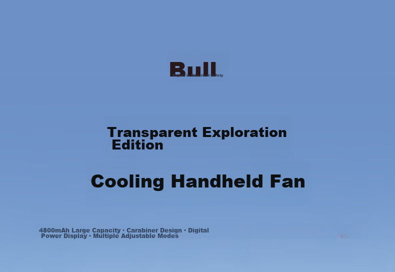 Bull Handheld Mini Fan Ice Cooling 2026 New Portable Neck Hanging Desktop Silent USB Rechargeable Outdoor Long Battery Life Cooling Fan [Beige] 4800mAh 1