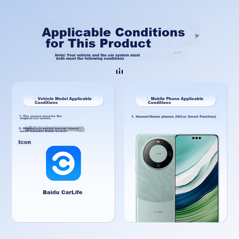JunYong Compatible Huawei HiCar Support BMW Mercedes Toyota Honda CarLife In-Car Connectivity [M3S Pro] 1