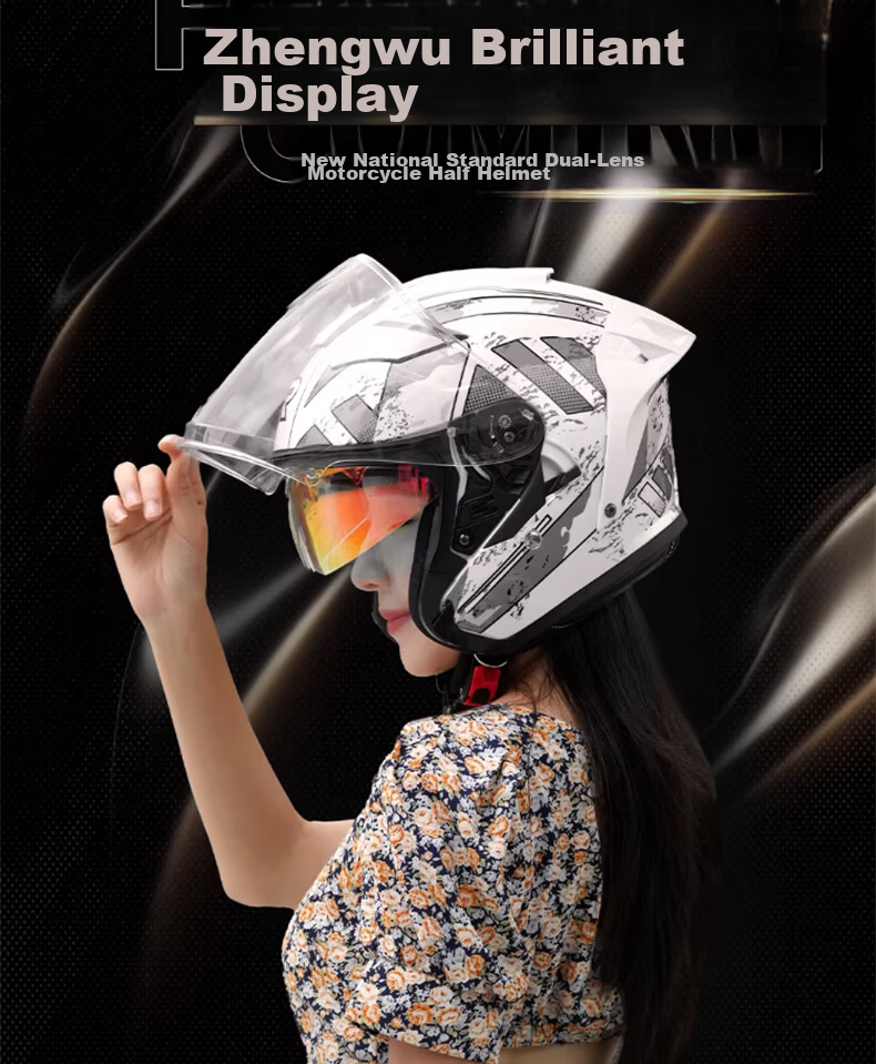 RSV Motorcycle Helmet 3/4 Open Face Electric Vehicle 3C Certified Half Helmet Unisex Four Seasons Safety Cap L 6