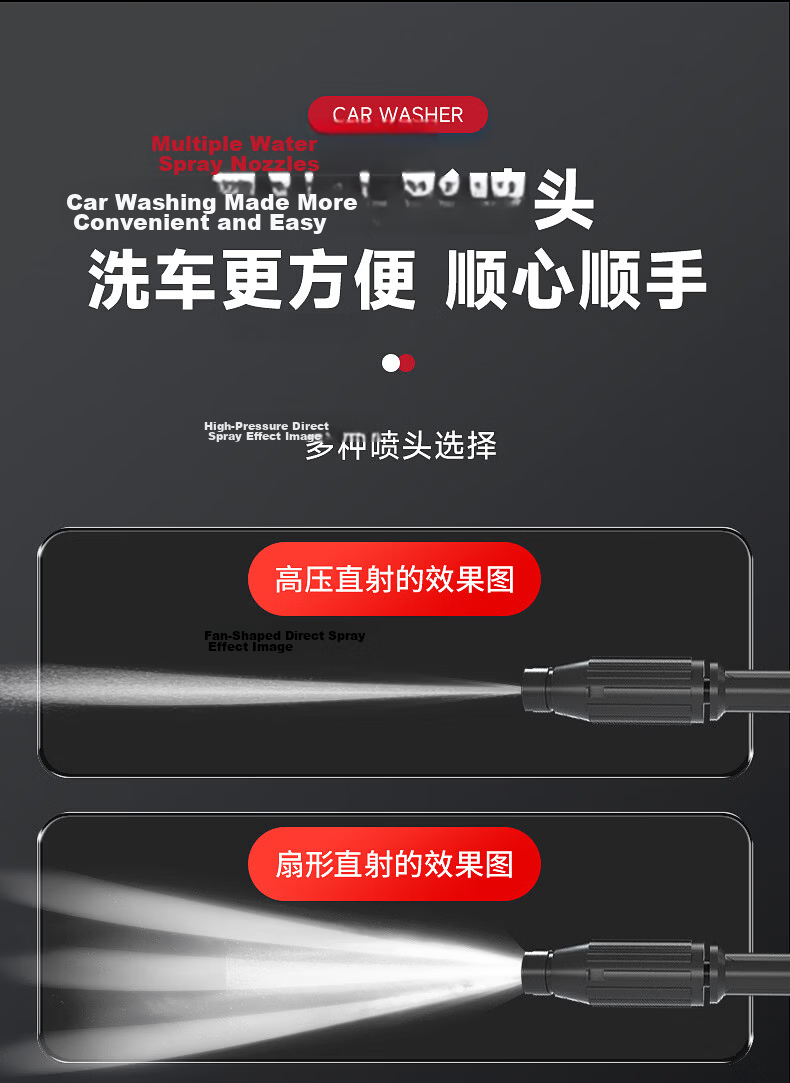 YANGZI Yangzi High-Pressure Car Washer Pump High-Pressure Water Gun Household High-Power Pressure Cleaner Spray Gun 21