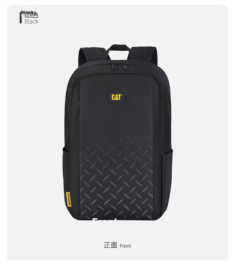 CAT Backpack Laptop Bag 15/16 Inch Large Capacity Travel Backpack 84960 Black 12