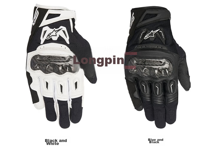 Alpinestars SMX-2 A-Star Motorcycle Gloves Carbon Fiber Summer Breathable Riding Gear Knight Riding Black White XL 8